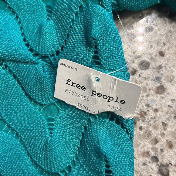 Free People Wild Thing Mini Dress,  Women’s Size S, Emerald Green, NWT - Picture 5 of 6